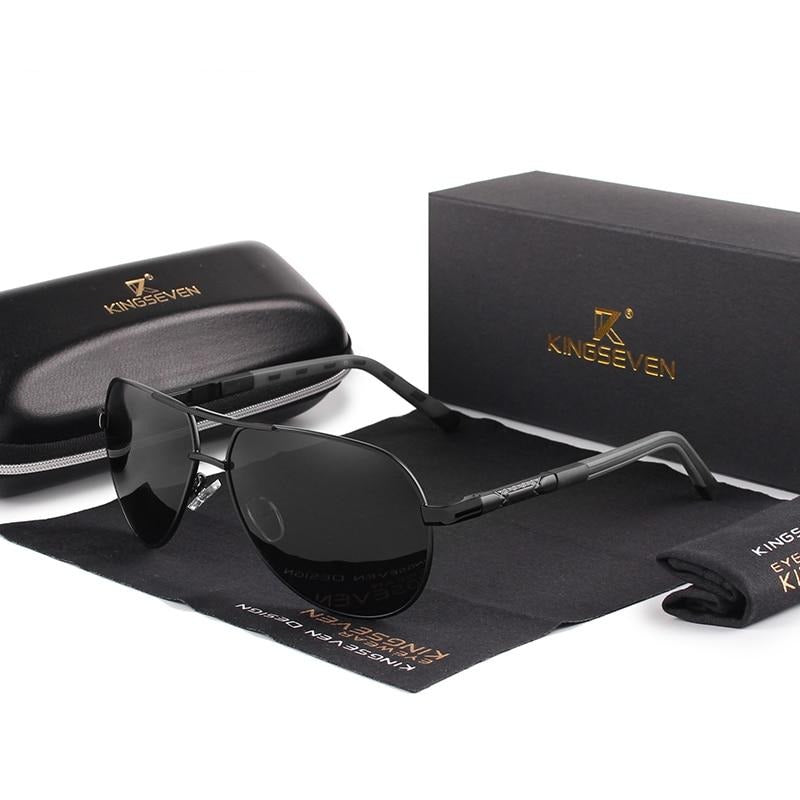 Gafas de sol de aluminio estilo vintage para hombre con lentes polarizadas