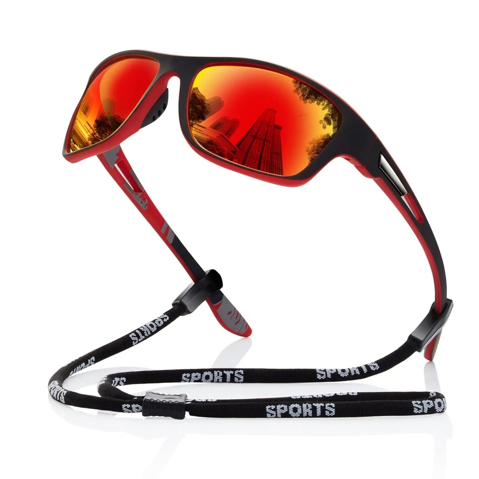 Gafas de sol deportivas para actividades al aire libre - Lentes polarizadas con cordón