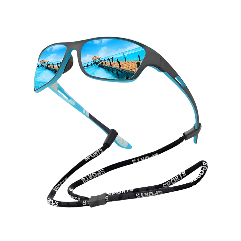 Gafas de sol deportivas para actividades al aire libre - Lentes polarizadas con cordón