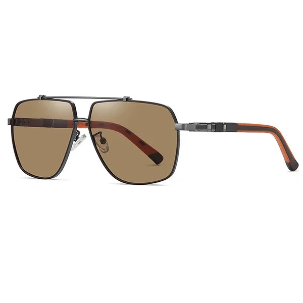 Gafas de sol para hombre con montura cuadrada y lentes polarizadas | Estilo moderno