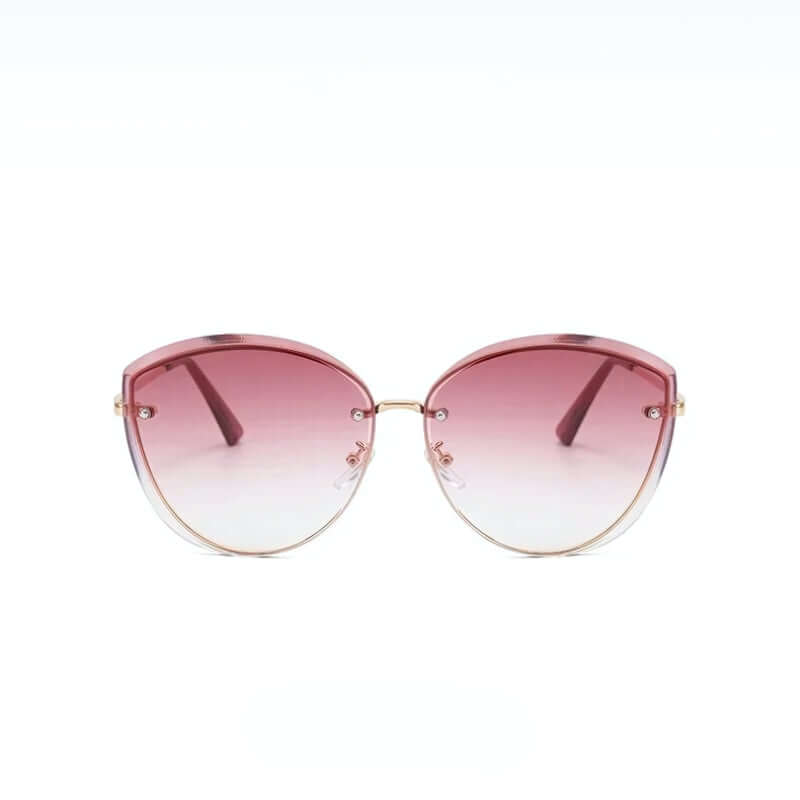 Gafas de sol para mujer sin montura con forma de ojo de gato UV400