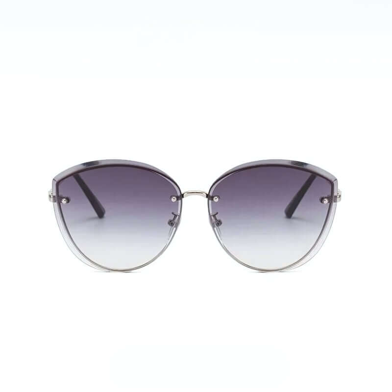 Gafas de sol para mujer sin montura con forma de ojo de gato UV400