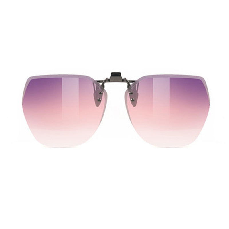 Gafas de sol polarizadas sin montura con clip y diseño abatible antirreflejos para conducción y actividades al aire libre