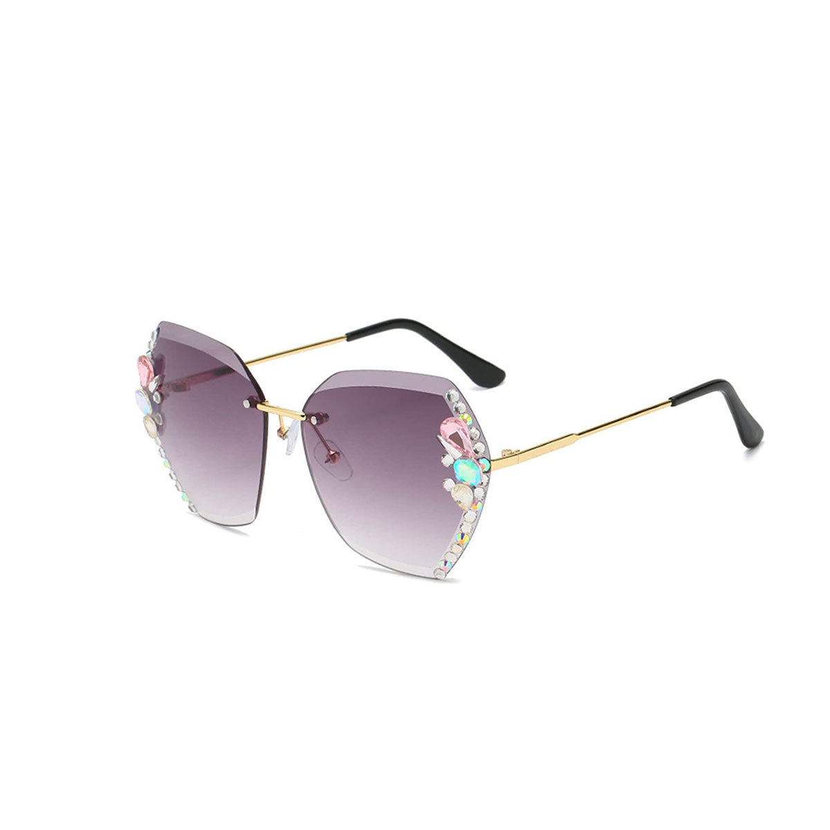 Gafas de sol sin montura con estrás