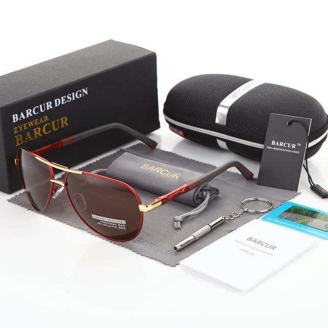 Gafas de sol tipo aviador para adultos con lentes polarizadas UV400