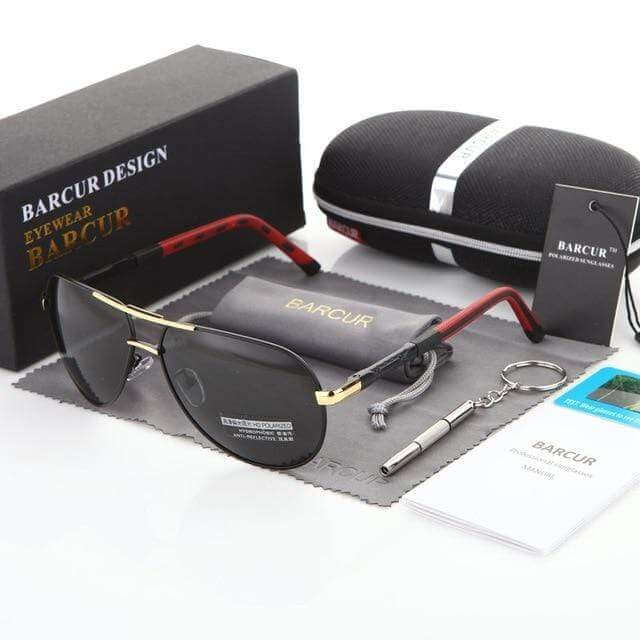 Gafas de sol tipo aviador para adultos con lentes polarizadas UV400