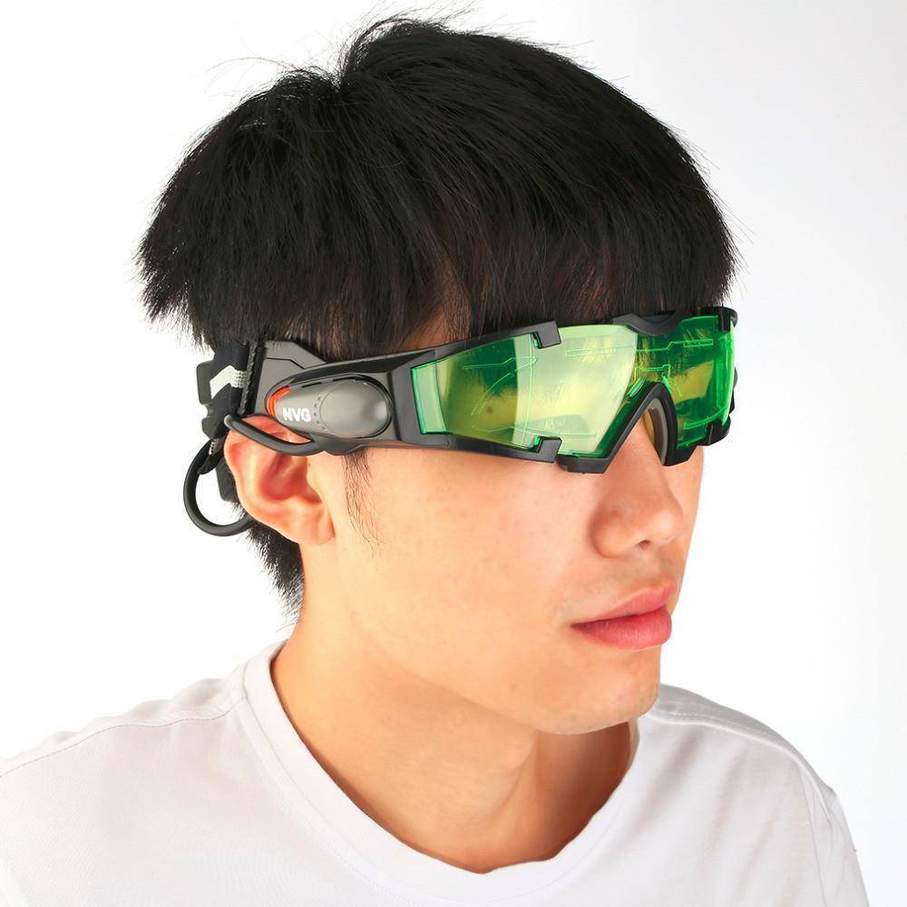 Gafas de visión nocturna ajustables con luces desplegables