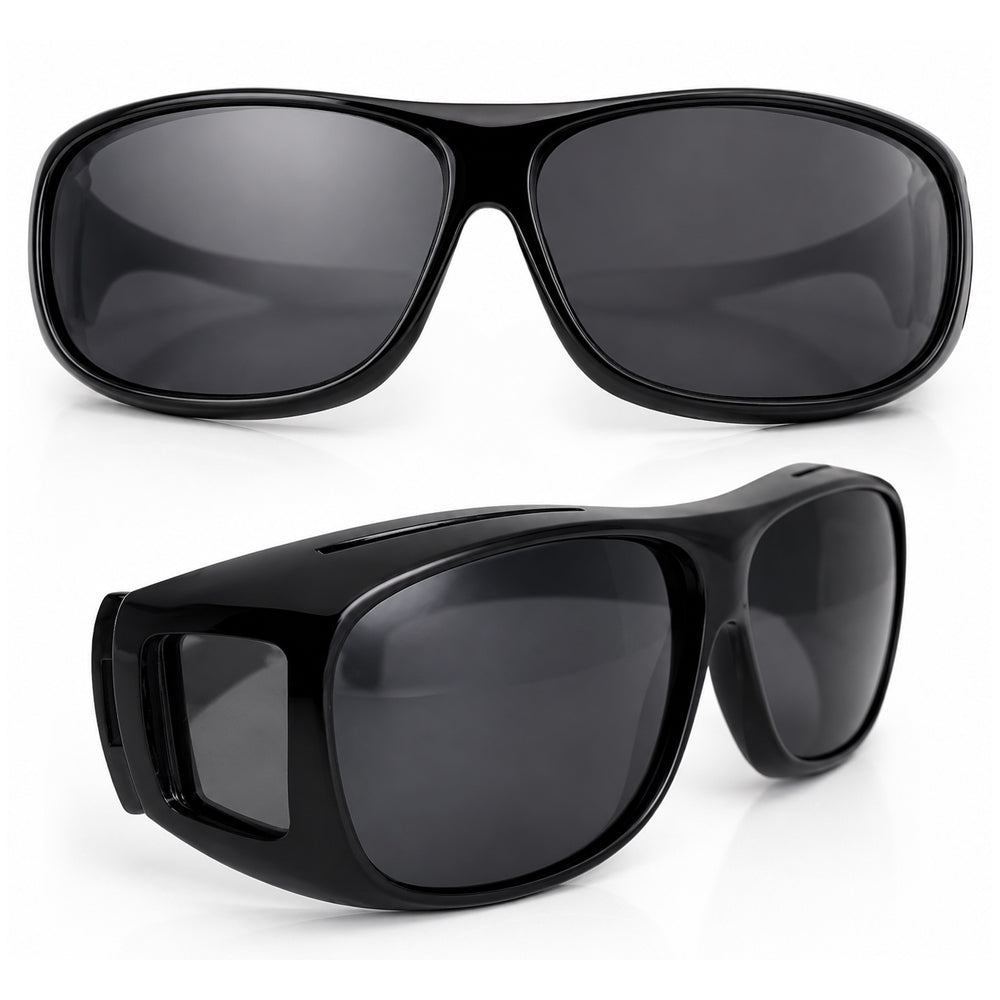Gafas HD Vision - Set de 2 Piezas Polarizadas para Día y Noche (Ideales para Conducción, Deporte, Conducción Nocturna y Gafas de Sol Protección UV)