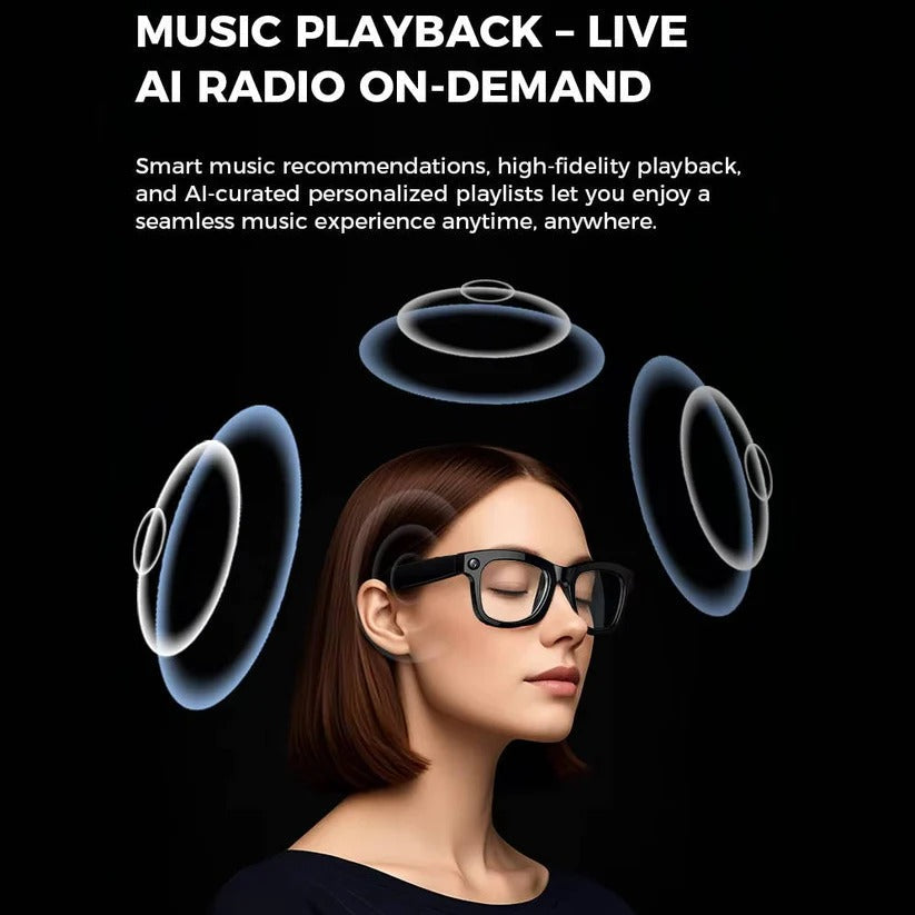 Gafas inteligentes con videocámara integrada y audio Bluetooth