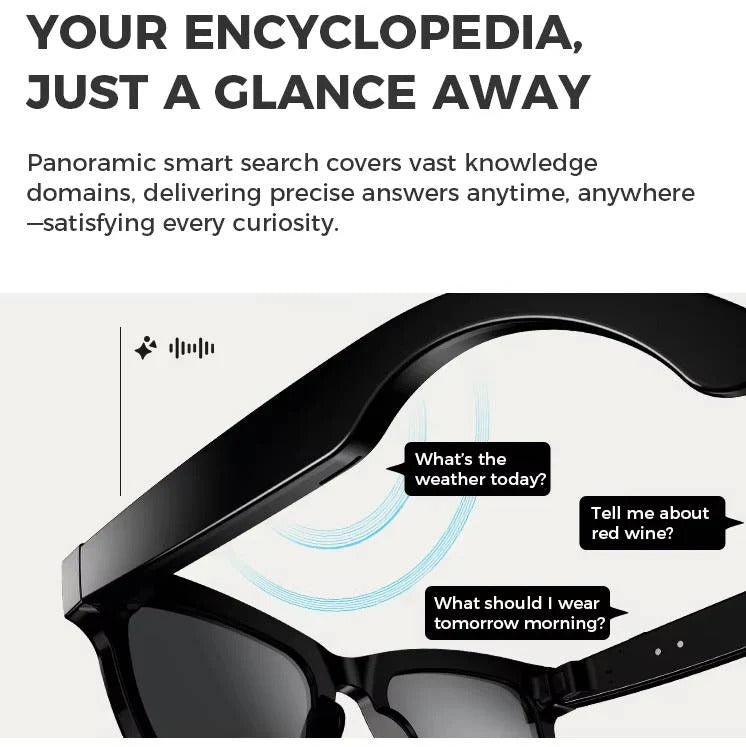Gafas inteligentes con videocámara integrada y audio Bluetooth