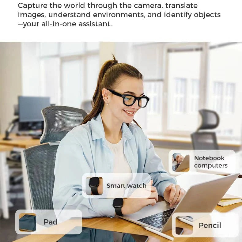 Gafas inteligentes con videocámara integrada y audio Bluetooth