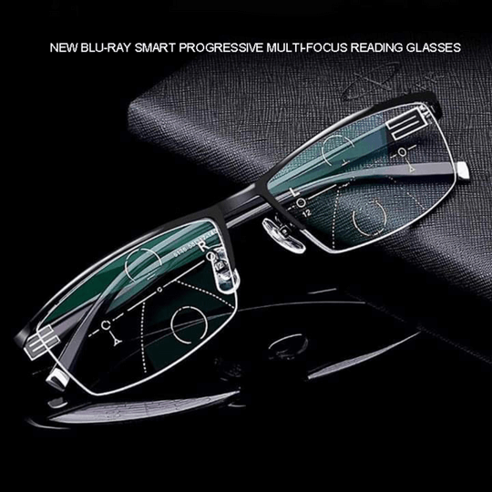 Gafas inteligentes progresivas | Tecnología multifocal | Negro