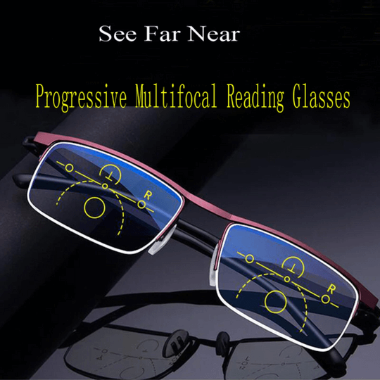 Gafas inteligentes progresivas | Tecnología multifocal | Negro