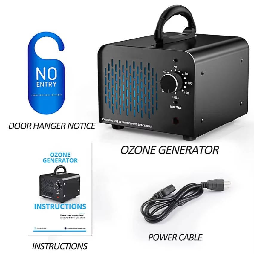 Generador de Ozono de Alta Capacidad de 70.000 mg/h con Neutralizador de Olores, Eliminador de Olores de hasta 6000 Pies Cuadrados, Ionizador y Ozonizador para Humo, Coche, Sótano y Habitaciones con Mascotas