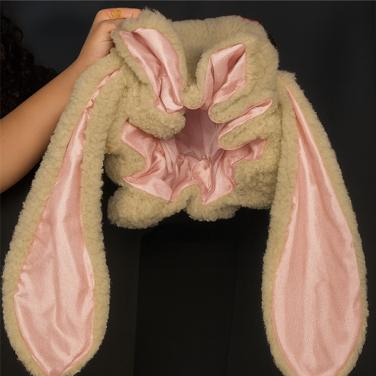 Gorro Bunny Peluche — Gorro Suave y Cálido con Forro