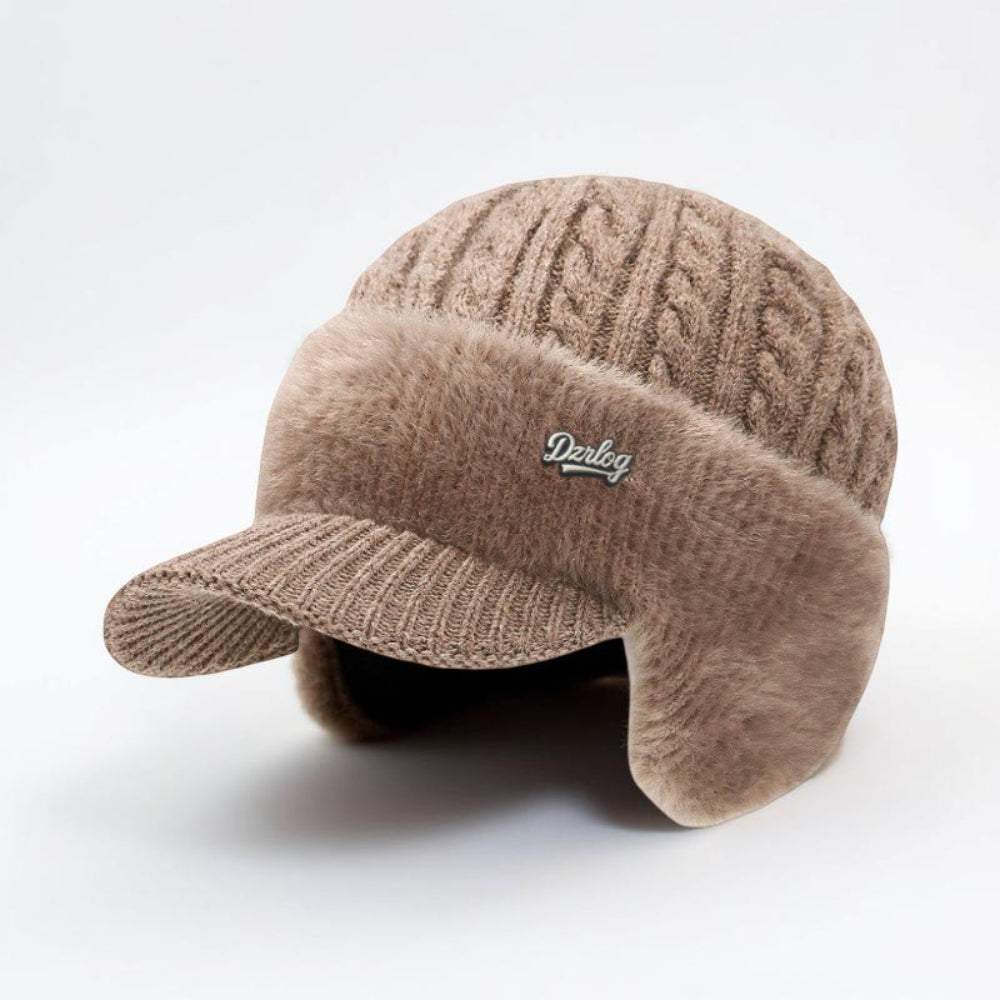 Gorro de punto de invierno estilo trapper con orejeras
