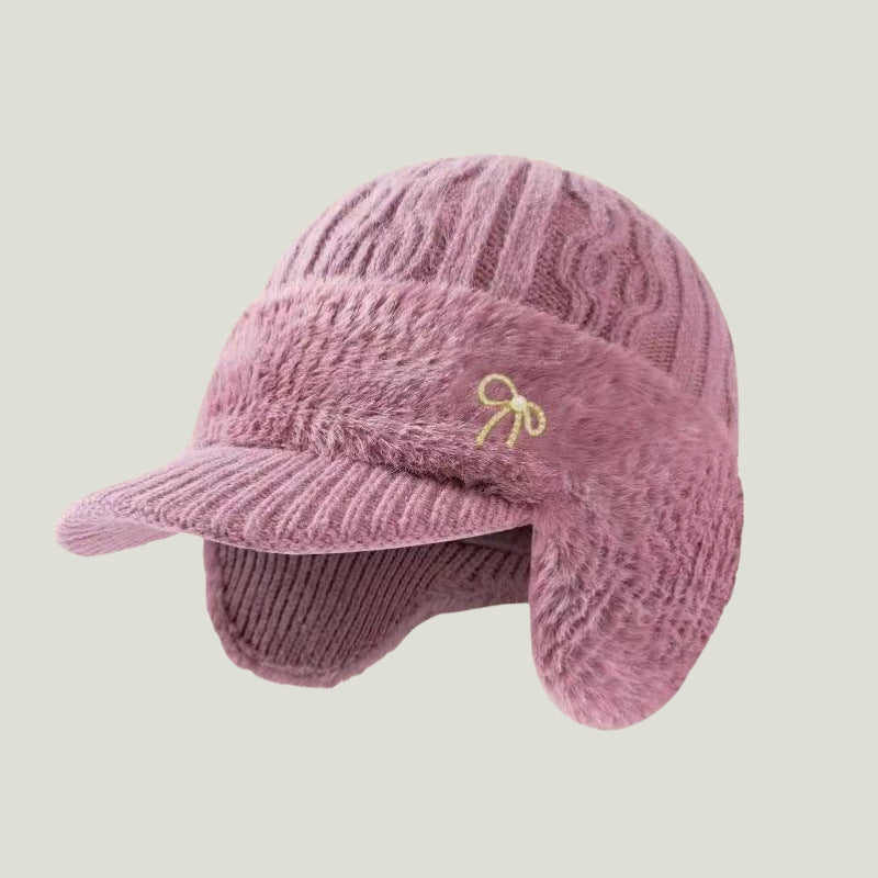 Gorro de punto de invierno estilo trapper con orejeras