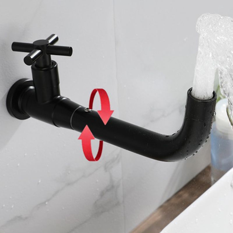 Grifo de baño de pared moderno de acero inoxidable con caño giratorio y monomando – Diseño elegante
