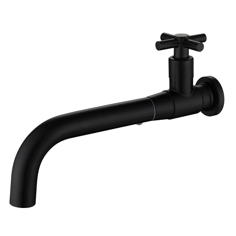 Grifo de baño de pared moderno de acero inoxidable con caño giratorio y monomando – Diseño elegante