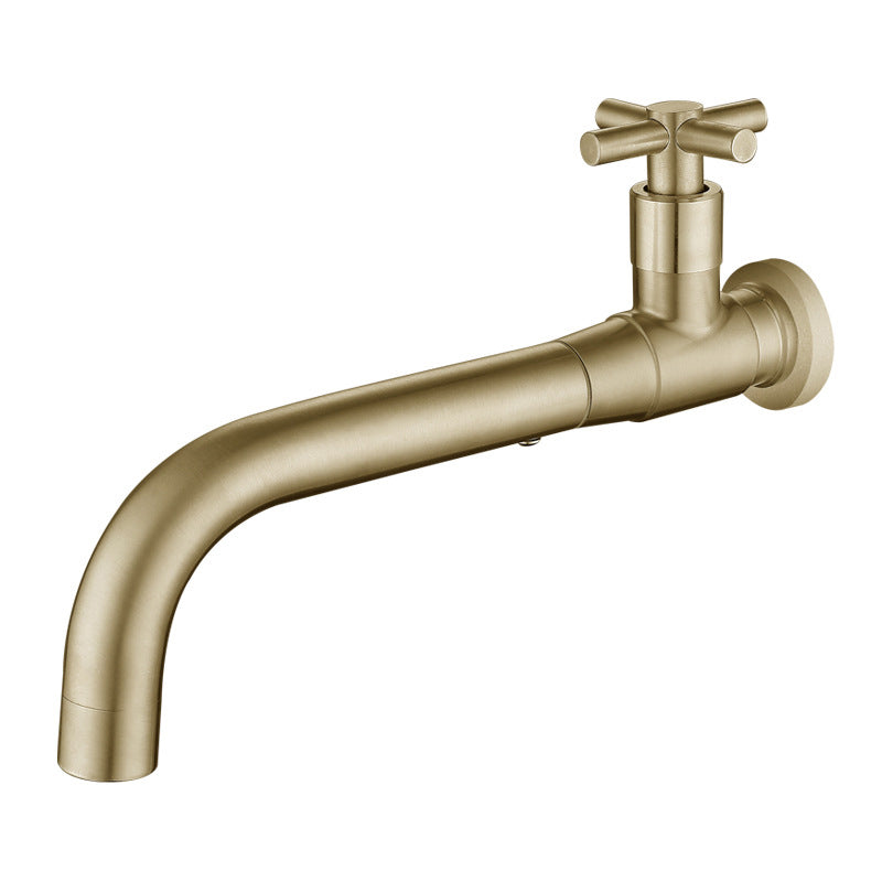 Grifo de baño de pared moderno de acero inoxidable con caño giratorio y monomando – Diseño elegante