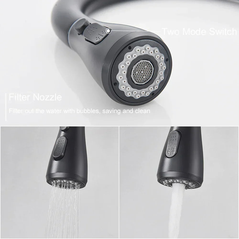 Grifo Extraíble Monomando – Grifo Flexible con Función de Ducha, Acero Inoxidable de Alta Calidad, Ideal para Cocinas Modernas, Fácil Instalación