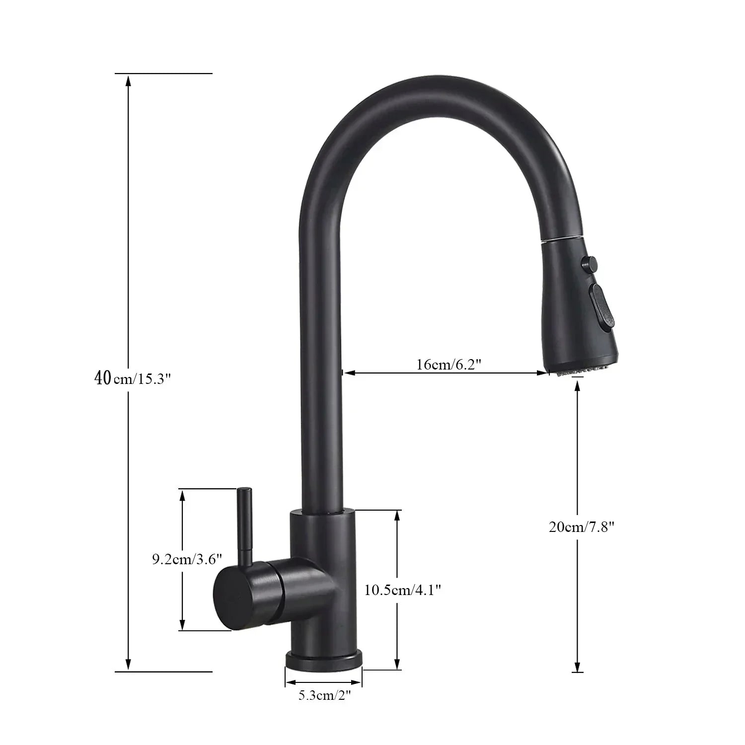 Grifo Extraíble Monomando – Grifo Flexible con Función de Ducha, Acero Inoxidable de Alta Calidad, Ideal para Cocinas Modernas, Fácil Instalación