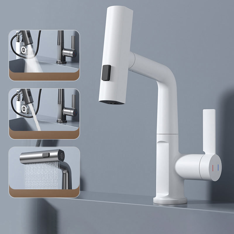 Grifo flexible con LED para cocina y baño: giro de 360°, manguera extraíble y 5 modos de pulverización