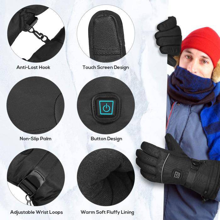 Guantes calefactables unisex