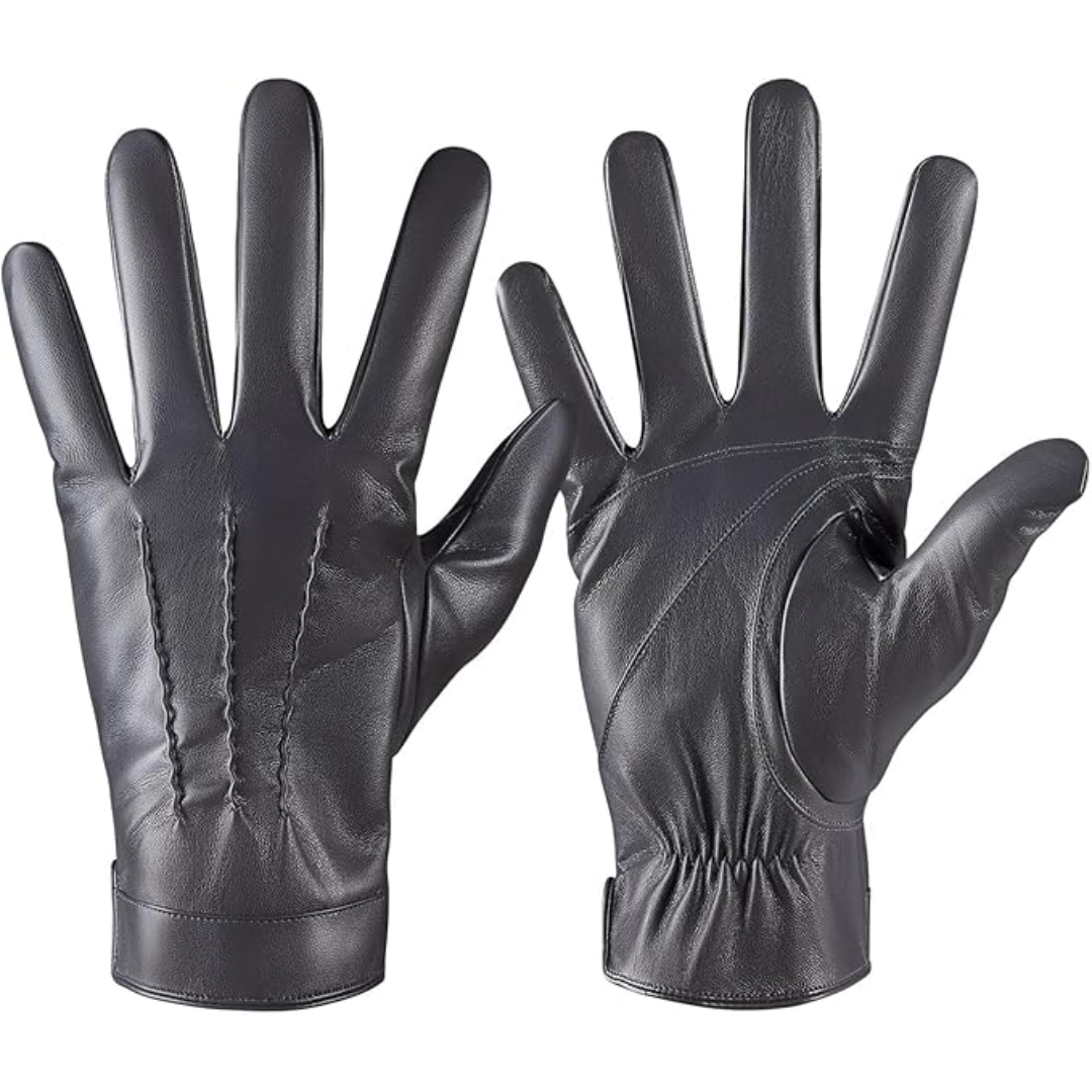 Guantes de cuero de invierno táctiles