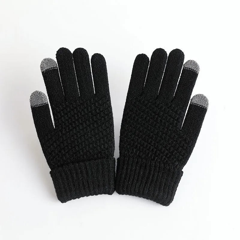 Guantes de invierno de punto de Cachemira para mujer