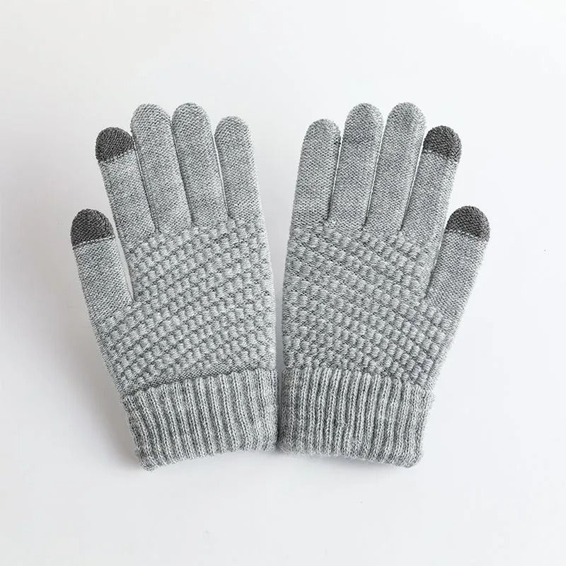 Guantes de invierno de punto de Cachemira para mujer