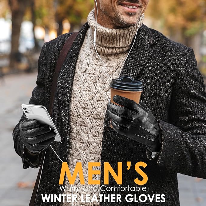 Guantes de invierno para hombre compatibles con pantalla táctil