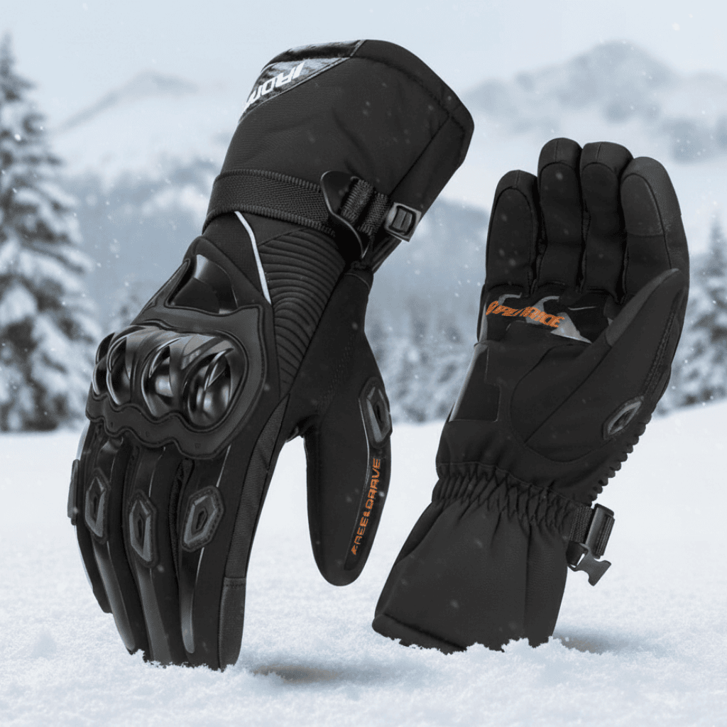 Guantes de moto impermeables y térmicos para trayectos de invierno