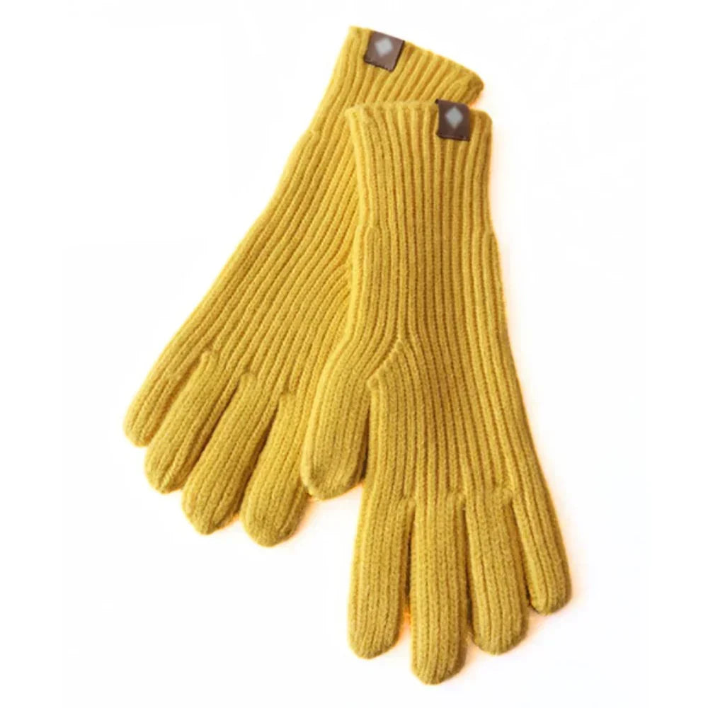 Guantes de punto casuales para mujer
