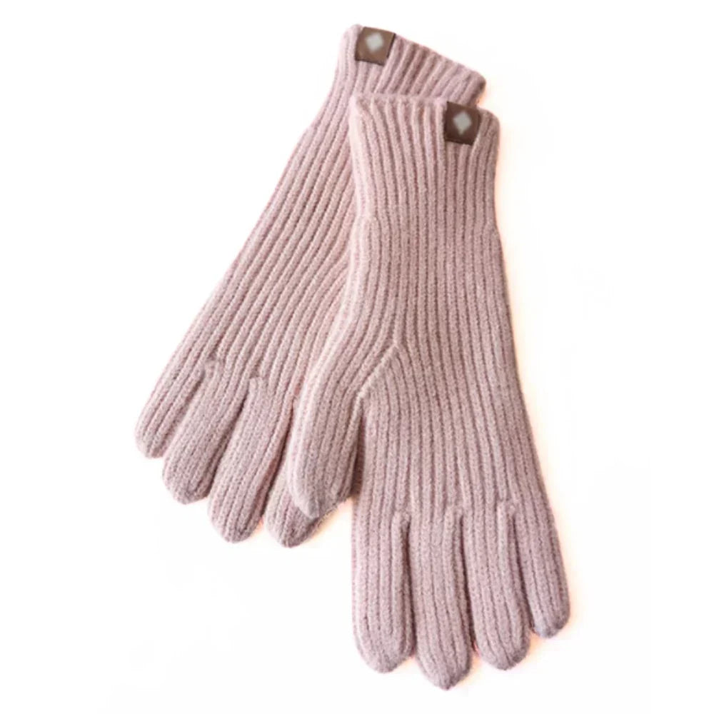 Guantes de punto casuales para mujer