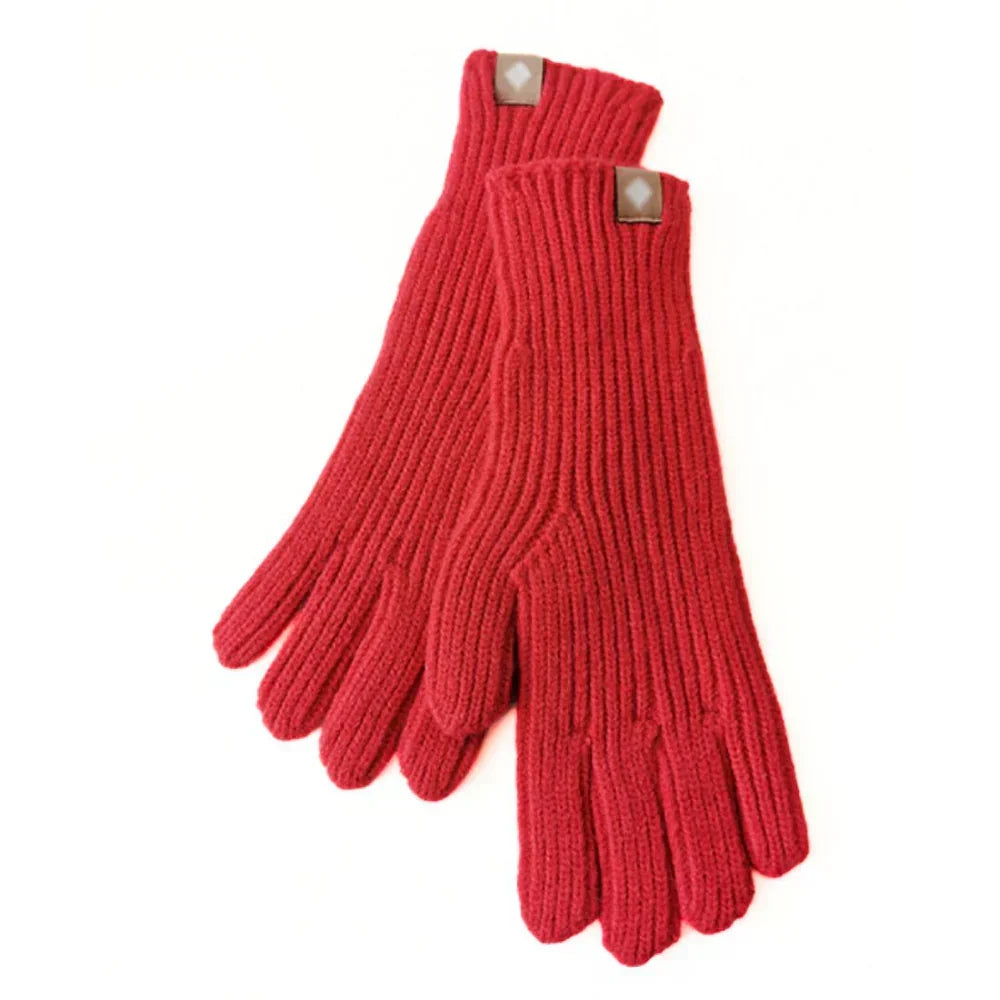Guantes de punto casuales para mujer