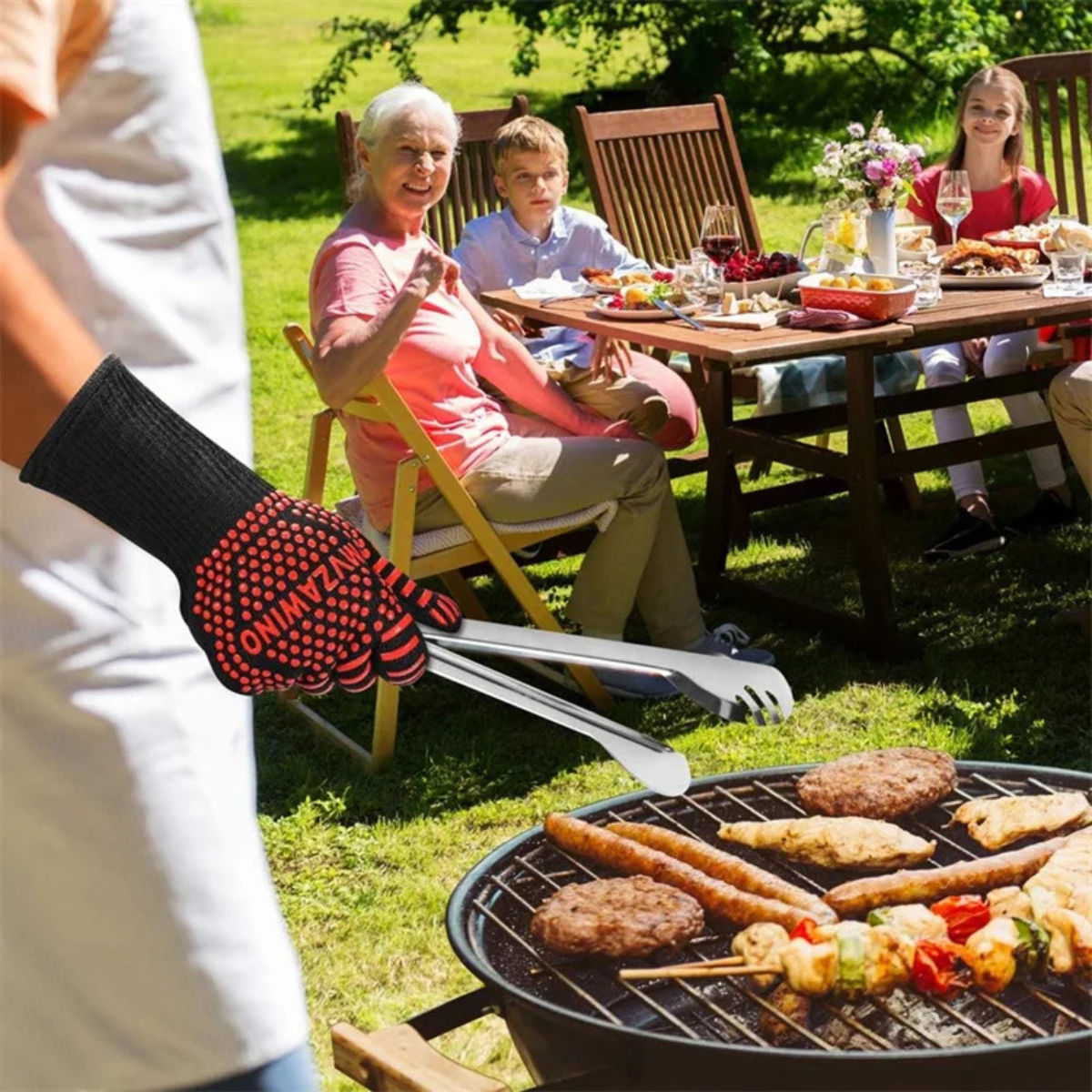 Guantes para barbacoa resistentes hasta 800 °C