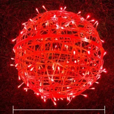 Guirnalda de Luces Decorativa para Exterior con Bolas de Ratán - Iluminación para Jardín - Esferas Decorativas