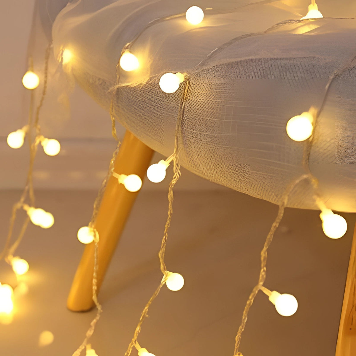 Guirnalda de Luces LED a Pilas Blanco Cálido - Decoración Acogedora de Interior para Dormitorio