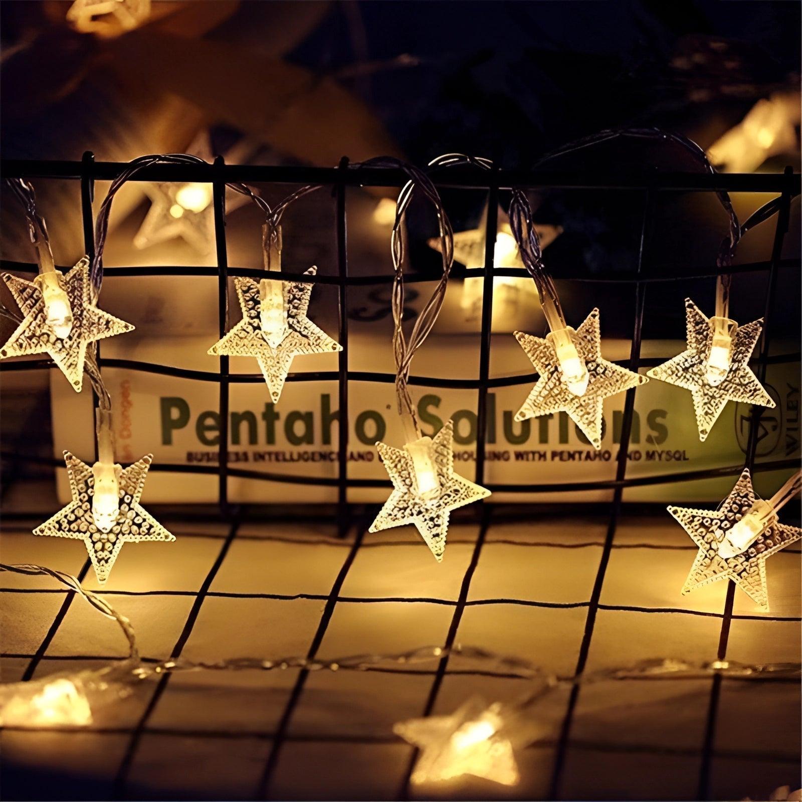 Guirnalda de Luces LED a Pilas Blanco Cálido - Decoración Acogedora de Interior para Dormitorio