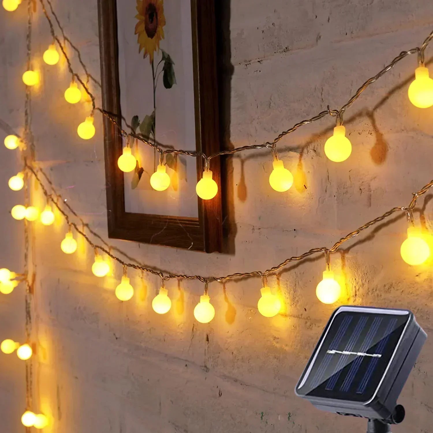Guirnalda de Luces Solar de Exterior IP65 para Jardines y Terrazas