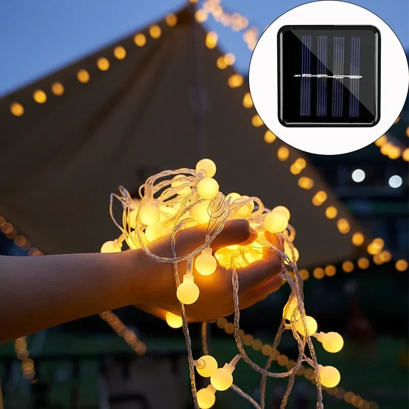 Guirnalda de Luces Solar de Exterior IP65 para Jardines y Terrazas