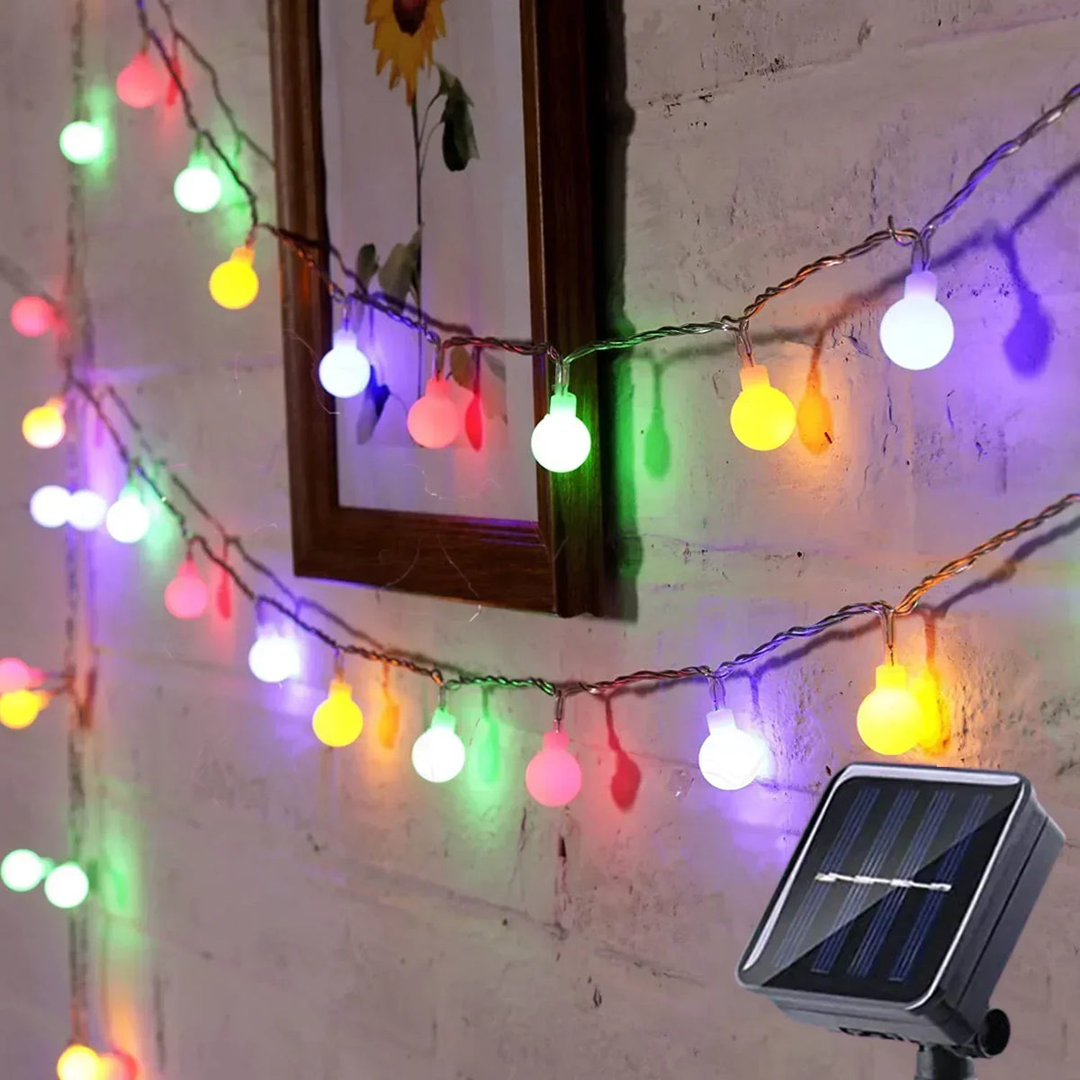 Guirnalda de Luces Solar de Exterior IP65 para Jardines y Terrazas