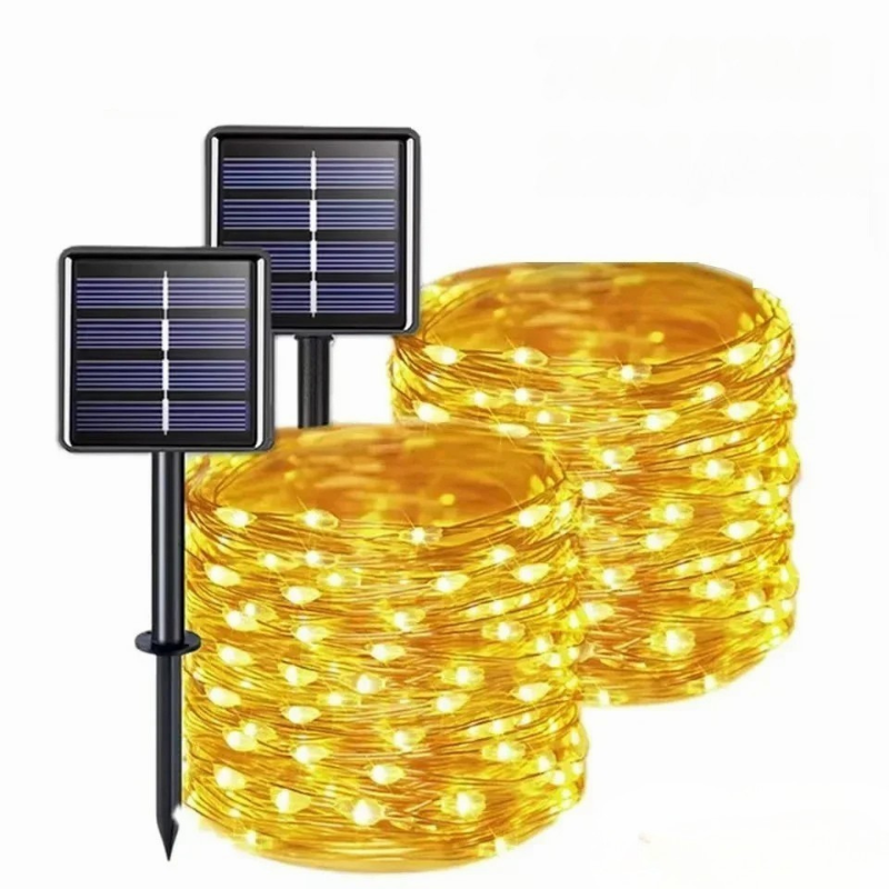 Guirnalda de luces solares ecológicas para exterior