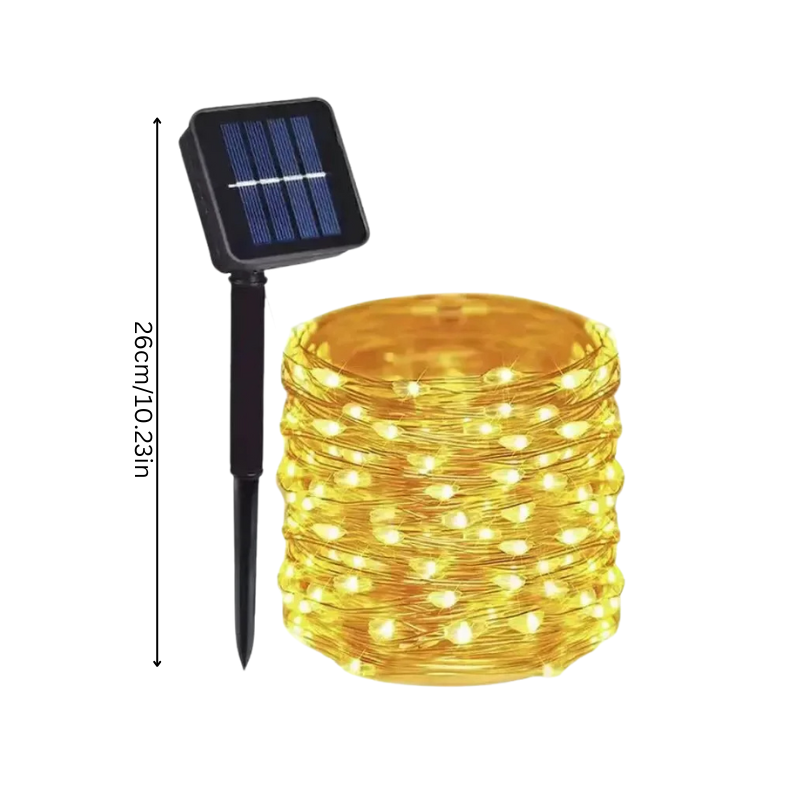 Guirnalda de luces solares ecológicas para exterior