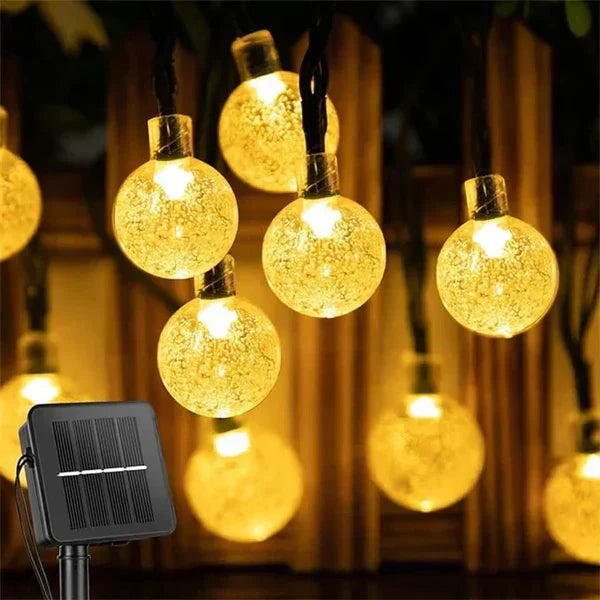 Guirnalda Solar Decorativa para Exterior – Diseño Elegante y Carga Solar Automática