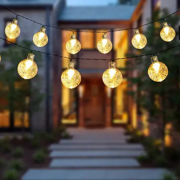 Guirnalda Solar Decorativa para Exterior – Diseño Elegante y Carga Solar Automática