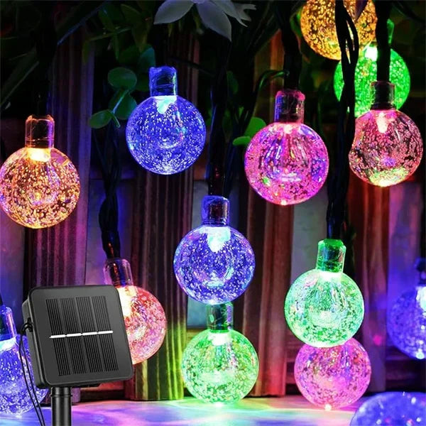 Guirnalda Solar Decorativa para Exterior – Diseño Elegante y Carga Solar Automática