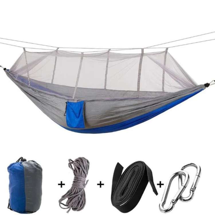 Hamaca portátil para camping y exteriores con mosquitera