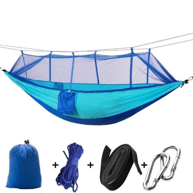 Hamaca portátil para camping y exteriores con mosquitera